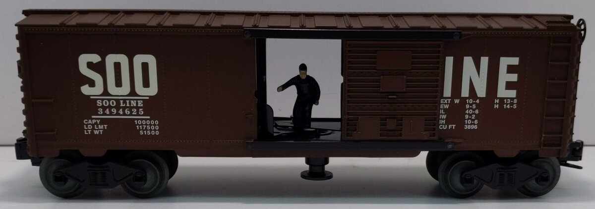 Lionel 6-29888 O Gauge PWC Soo Line Operating Boxcar #3494-625 LN/Box