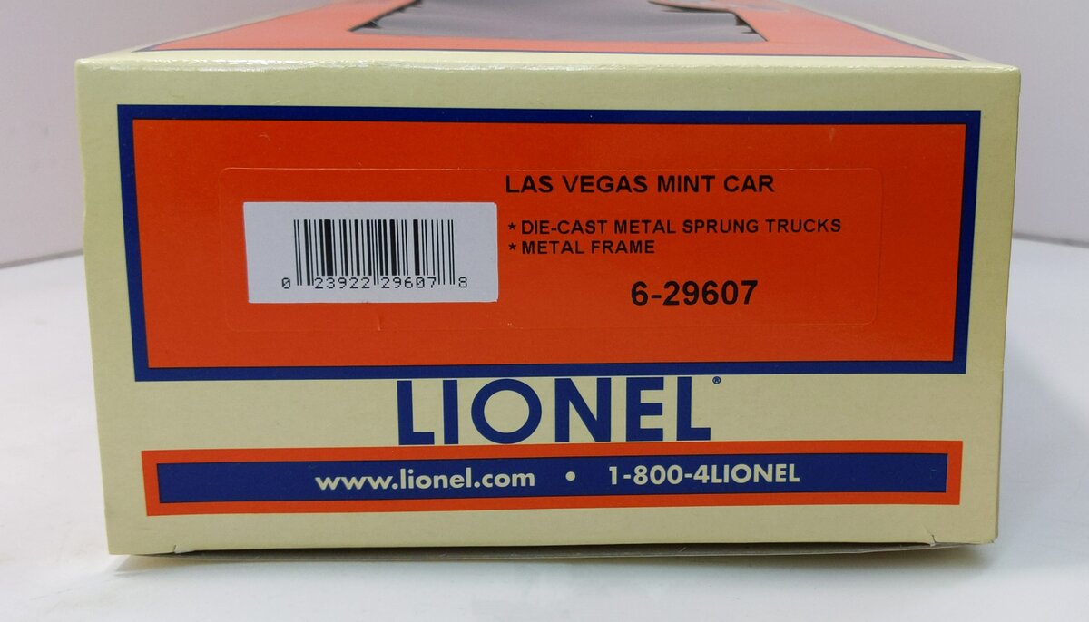 Lionel 6-29607 O Gauge Las Vegas Mint Car LN/Box