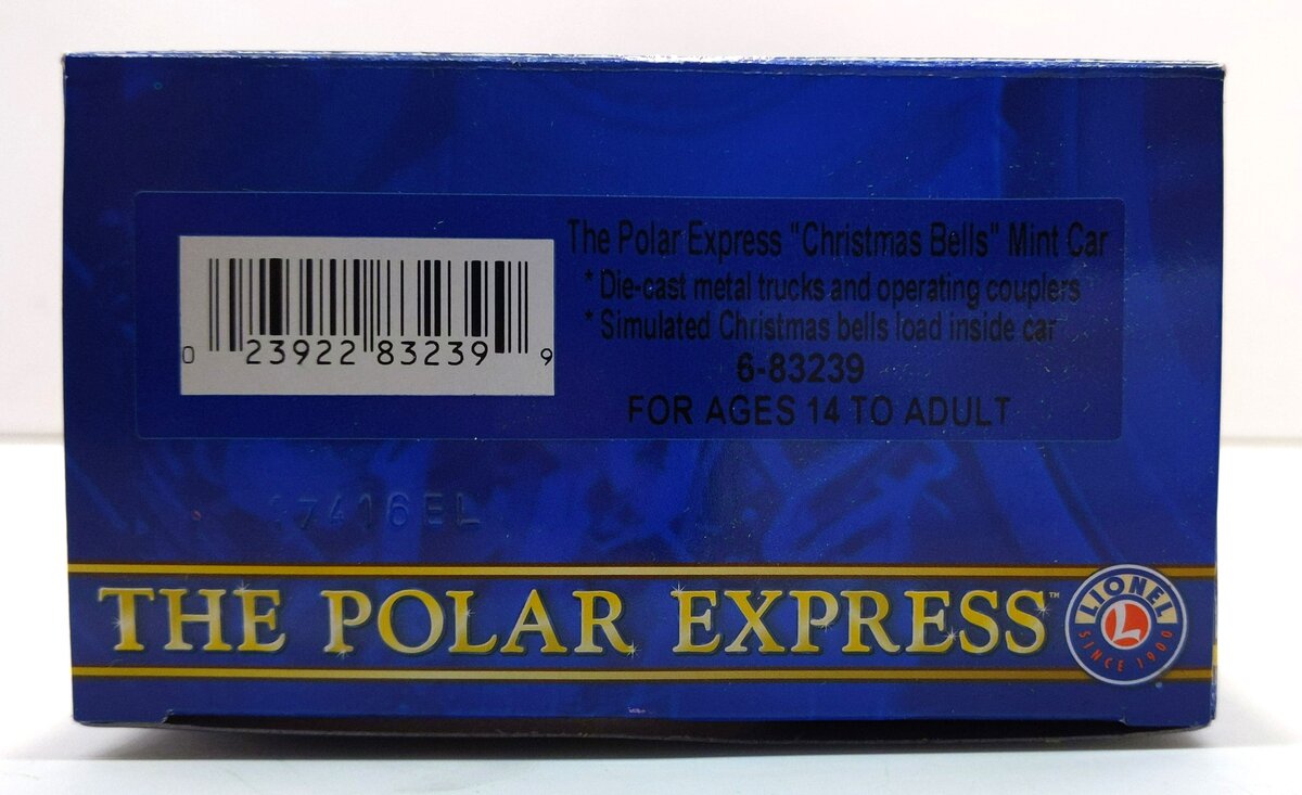 Lionel 6-83239 O The Polar Express Christmas Bell Mint Car