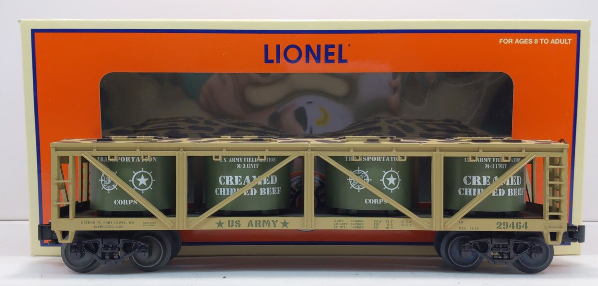 Lionel 6-29464 O Gauge U.S. Army Vat Car #29464 NIB