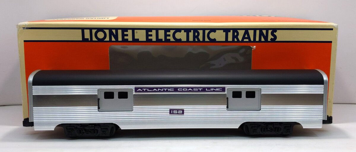 Lionel 6-29127 O Gauge Atlantic Coast Line Aluminum Baggage Car #152 LN/Box