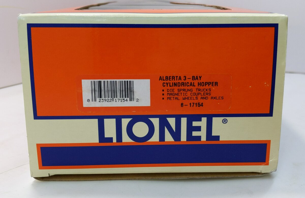 Lionel 6-17154 O Gauge Alberta Cylindrical Hopper #628373 NIB