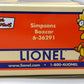 Lionel 6-36291 O Gauge The Simpsons Boxcar LN/Box