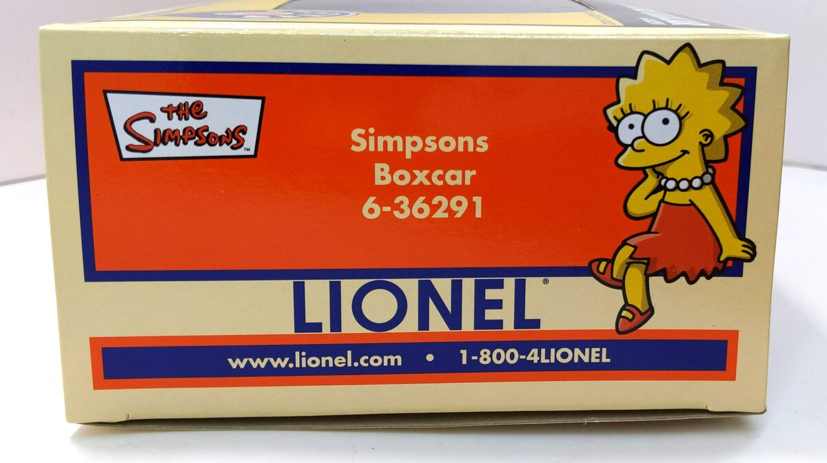 Lionel 6-36291 O Gauge The Simpsons Boxcar LN/Box