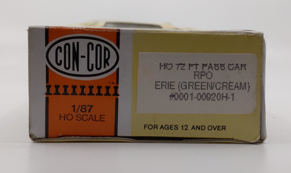 Con-Cor 0001-00920H-1 HO Erie 72' Passenger Car #625 LN/Box