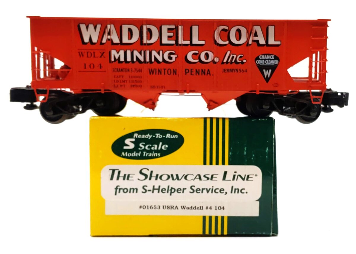 S-Helper Service 01653 S Scale USRA Waddell Hopper Car #104 EX/Box