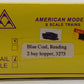 American Models 3273 S Gauge Reading Blue Coal 2-Bay Hopper #109317 EX/Box