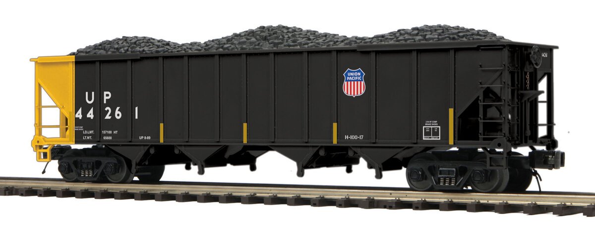 MTH 20-97806 O Gauge Union Pacific 4-Bay Hopper w/Coal Load #44261
