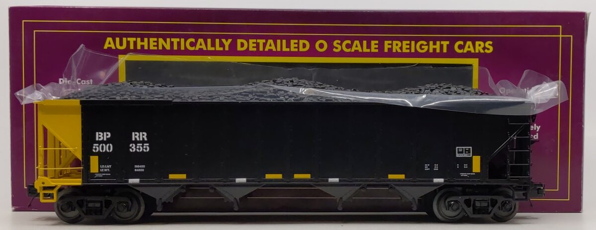 MTH 20-97773 O Buffalo & Pittsburgh 4-Bay Hopper w/Coal Load #500355