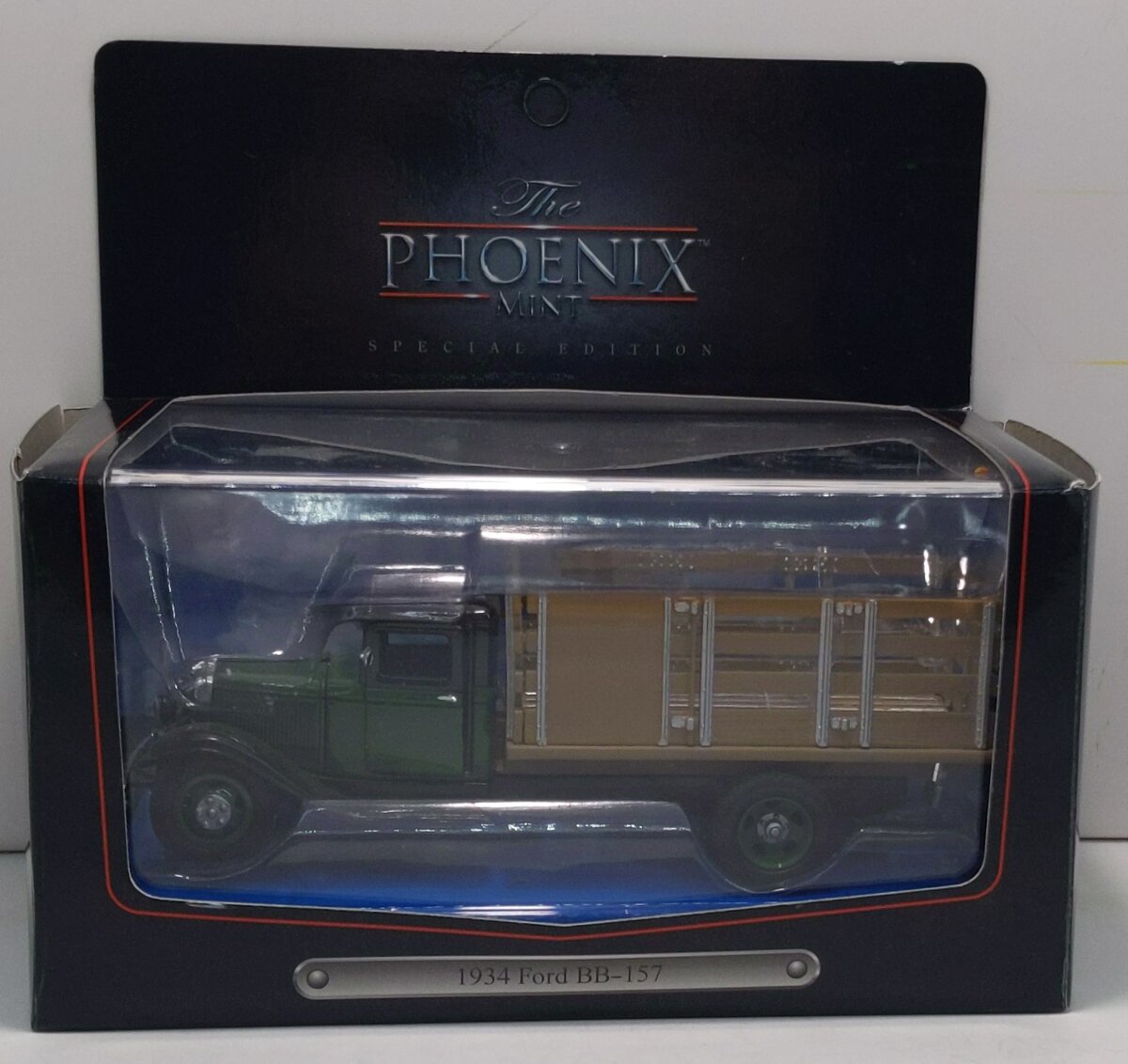 The Phoenix Mint 18380 1:43 Scale Die-Cast 1934 Ford BB-157 Stake Truck - Green