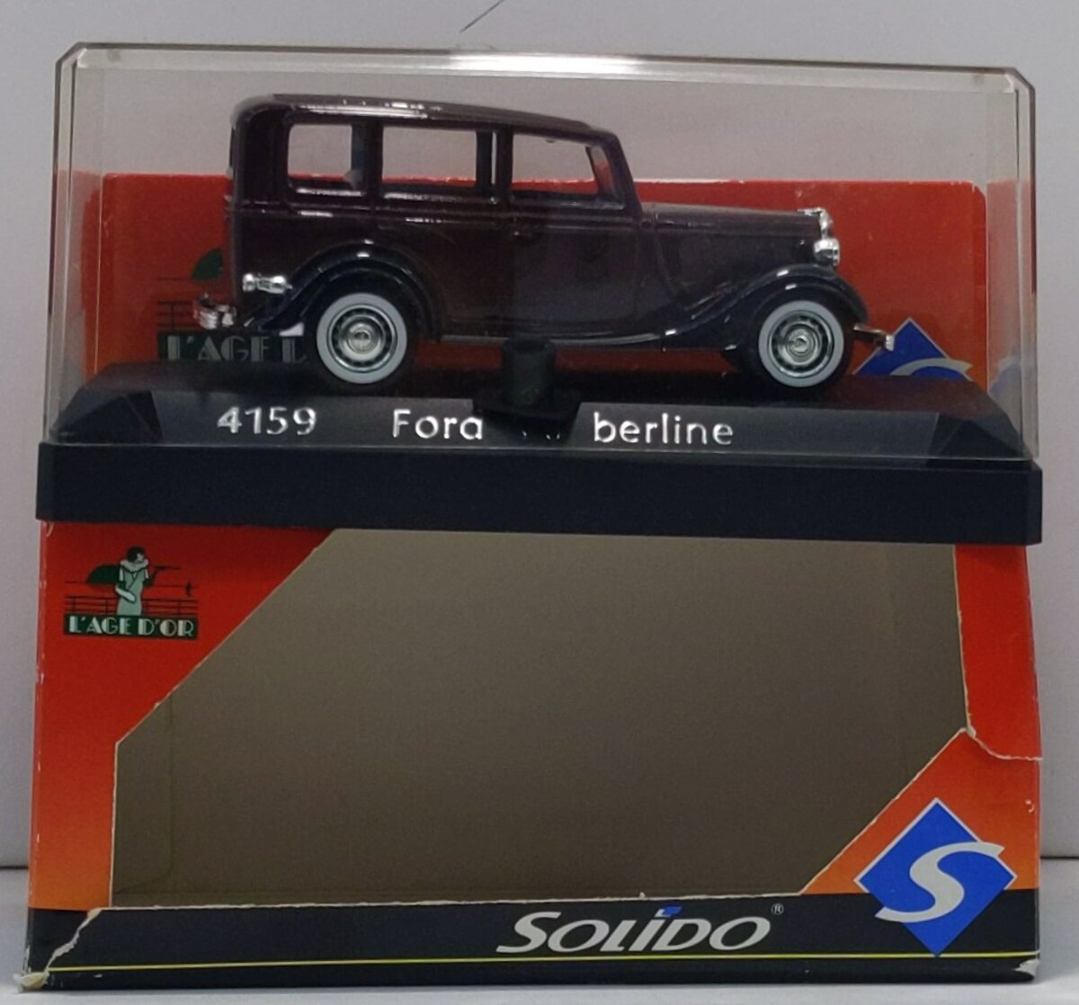 Solido 4159 1:43 Scale Die-Cast Metal Ford V8 Berline - Maroon EX/Box