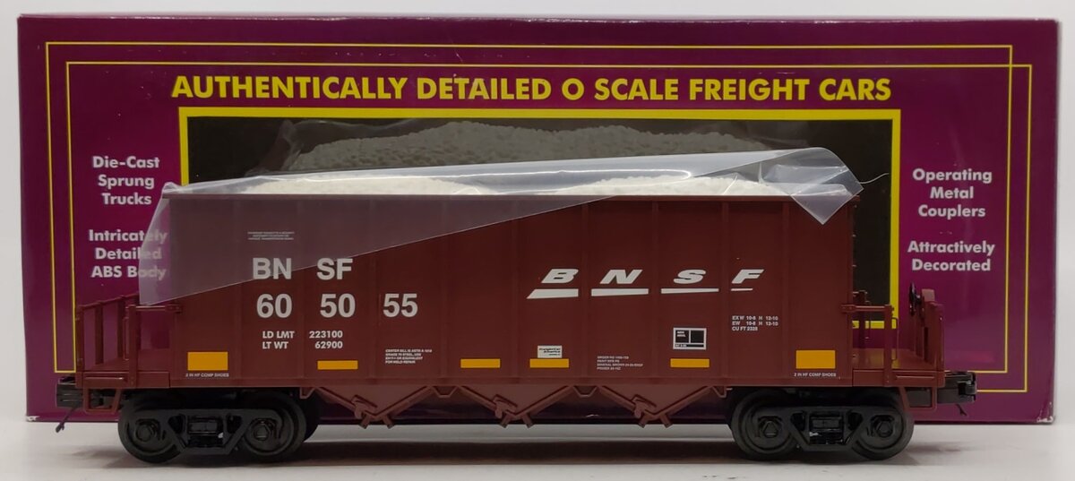 MTH 20-97324 O Gauge BNSF Rapid Discharge Hopper Car #605055 LN/Box