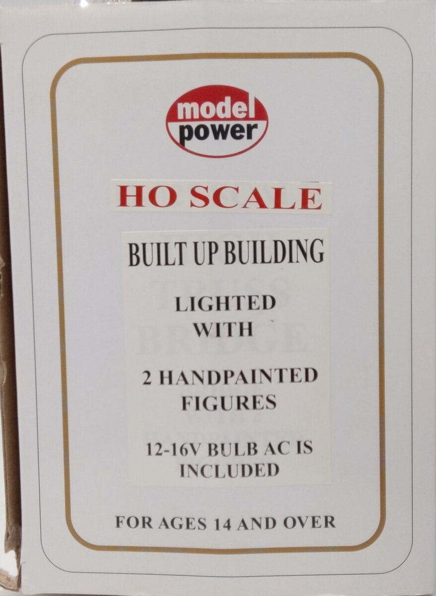 Model Power 771 HO Scale Built-up American Foundry Company with 2 Figures LN/Box