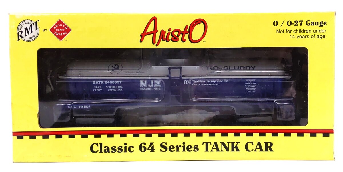 Aristo-Craft 96899-37B O New Jersey Zinc Tank Car #6468937 LN/Box