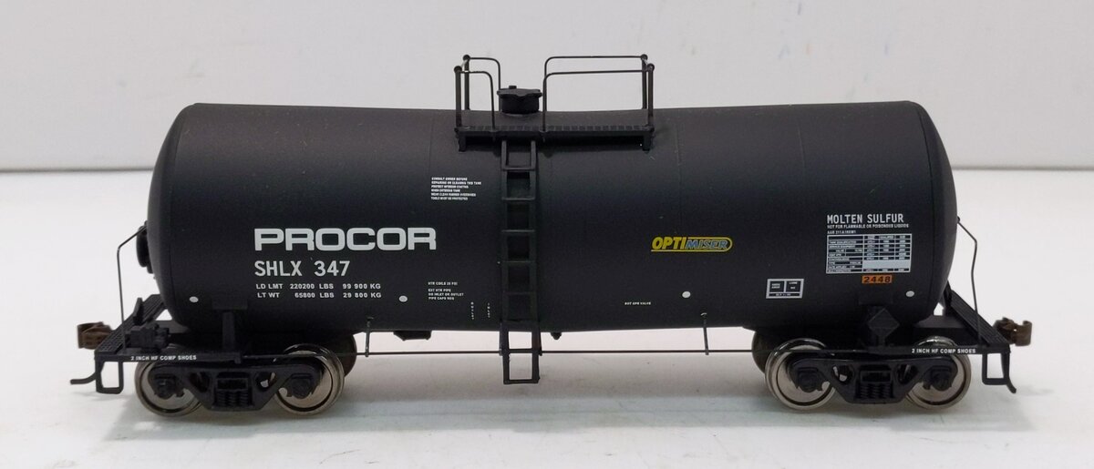 Walthers 932-7228 HO Scale Procor UTLX 16,000 Gallon Funnel Flow Tank Car #347