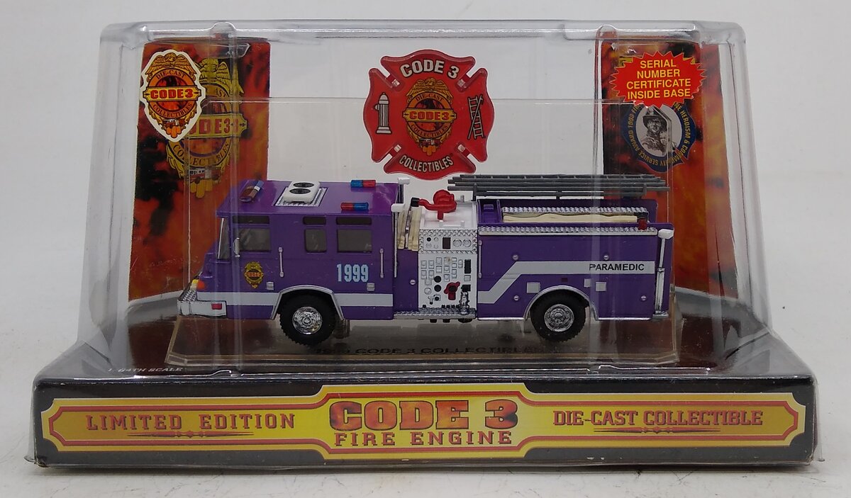 Code 3 12210 1:64 Scale Die Cast Pierce Fire Engine #1999 NIB