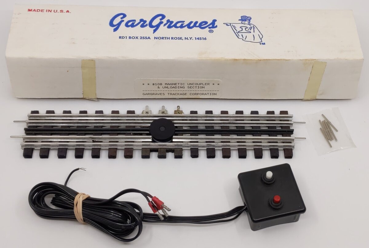 Gargraves 108 O Gauge 3 Rail Phantom Tinplate Uncouple/Unload Track Section EX/Box
