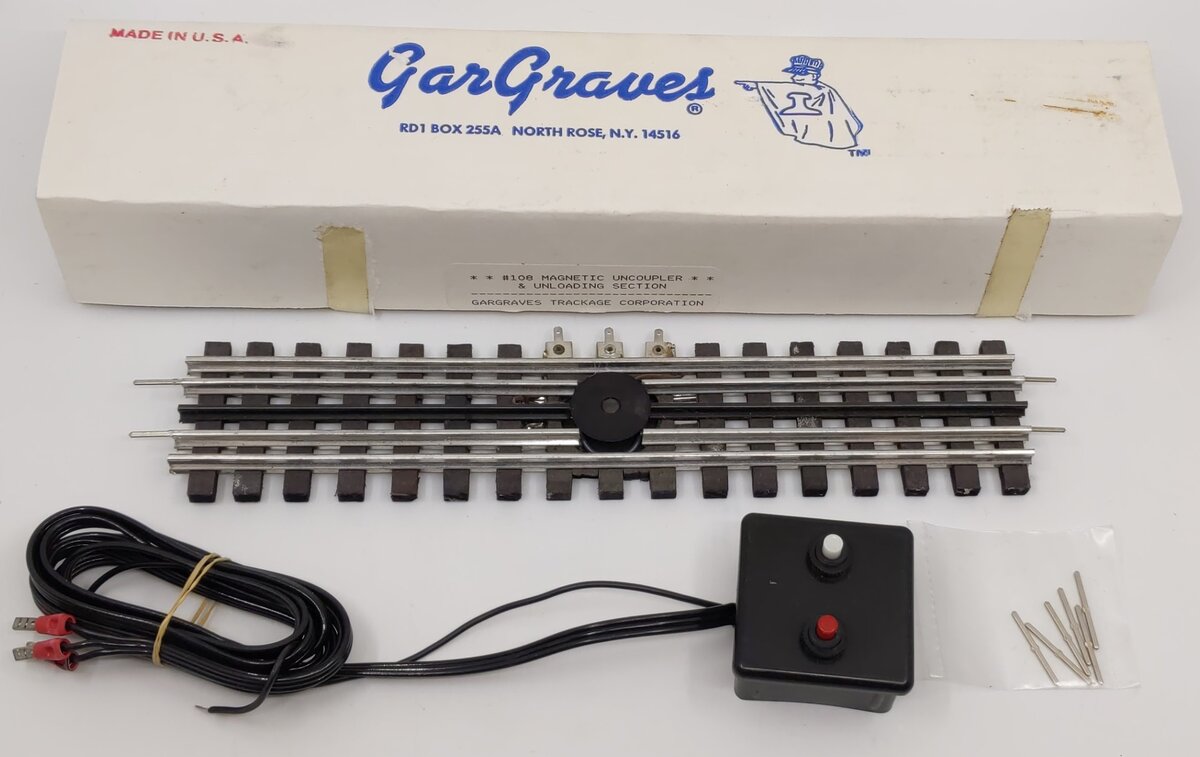 Gargraves 108 O Gauge 3 Rail Phantom Tinplate Uncouple/Unload Track Section LN/Box