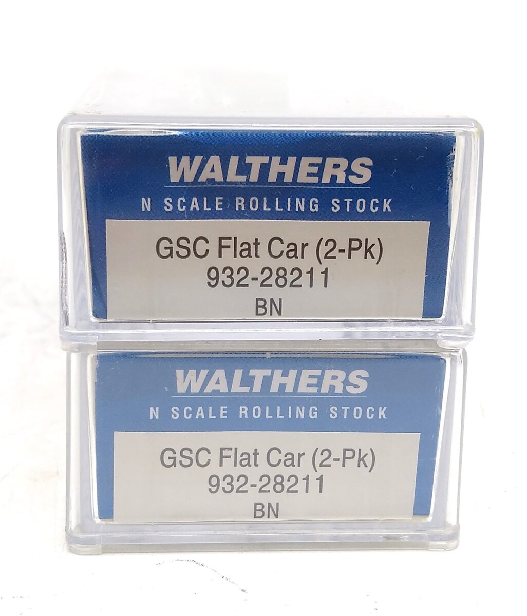 Walthers 932-28211 N Scale BN GSC Flat Car (Pack of 2) NIB