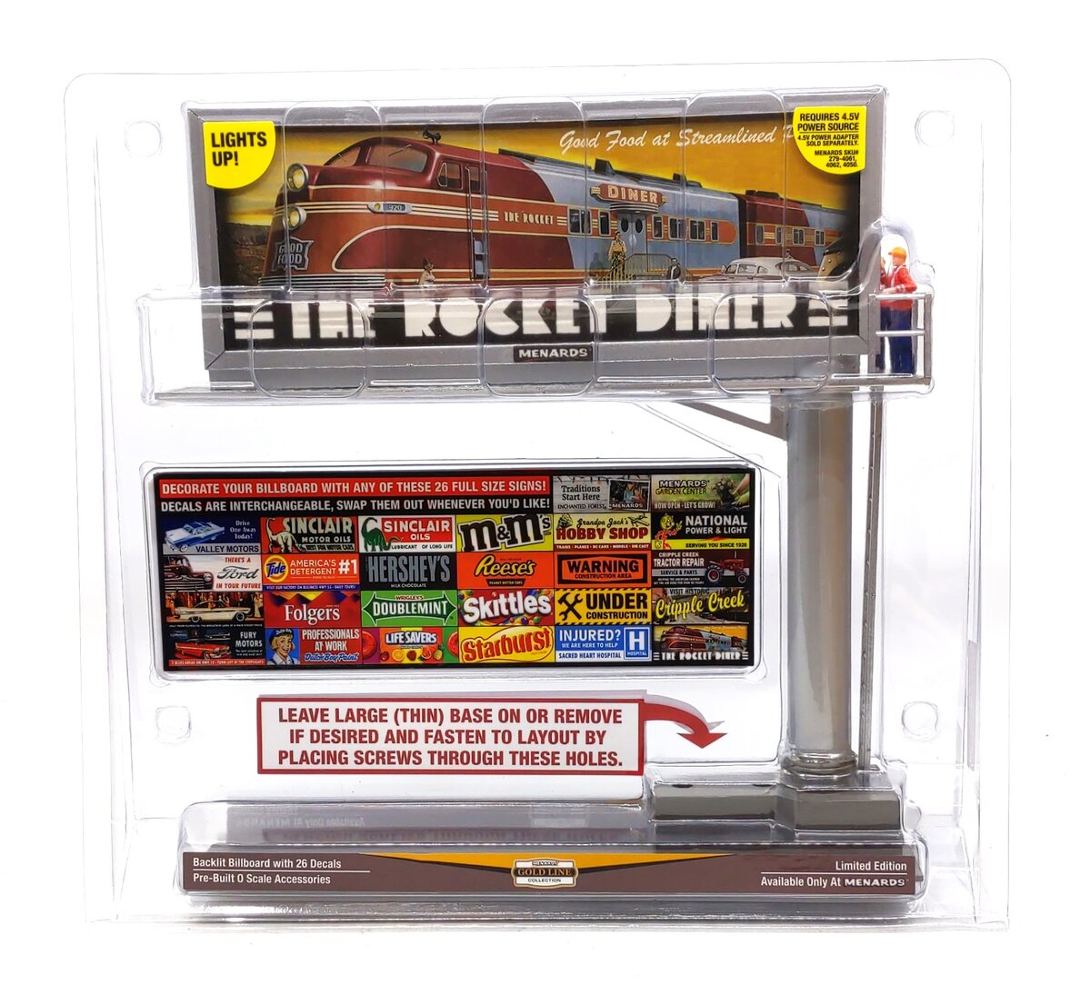 Menards 275-9029 O Gauge Lighted Billboard MT/Box