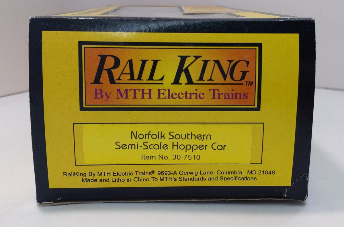 MTH 30-7510 O Gauge Norfolk Southern 4-Bay Hopper #10003 LN/Box
