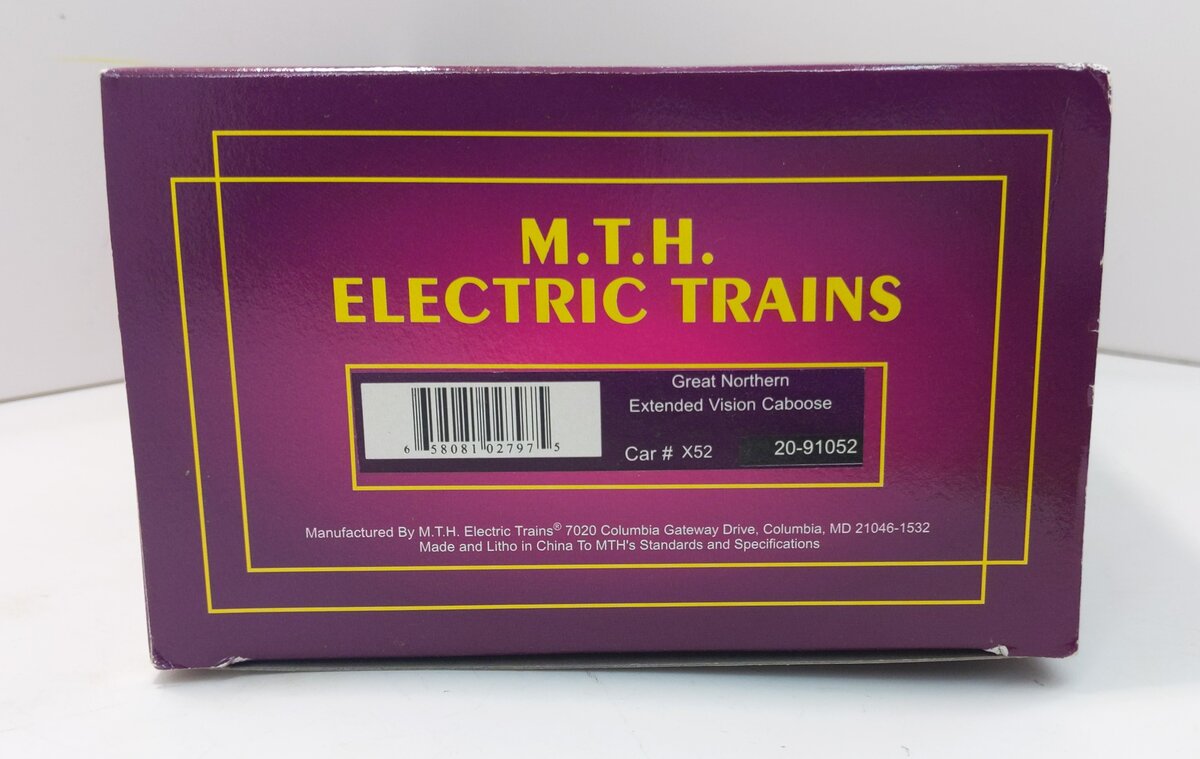 MTH 20-91052 O Great Northern Caboose #X52 EX/Box