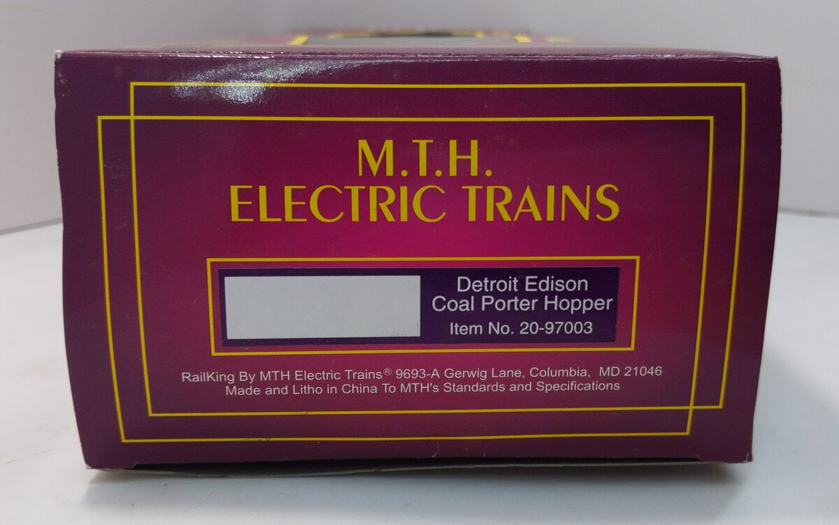MTH 20-97003 O Gauge Detroit Edison Coal Porter Hopper #6105 LN/Box