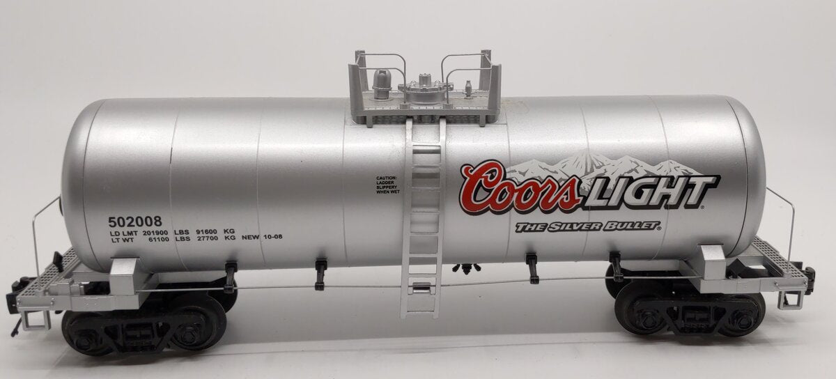 MTH 20-96177 O Gauge Coors Light Tank Car #502008