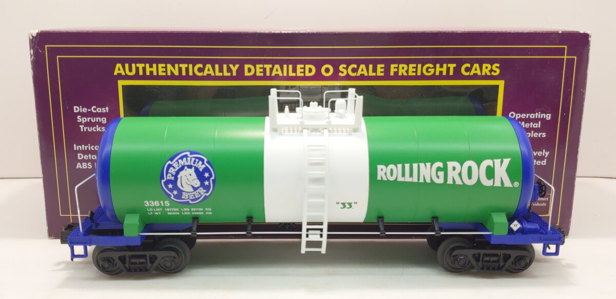MTH 20-96182 O Rolling Rock Tank Car #33615