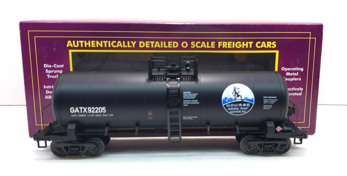 MTH 20-96269 O Nourse Motor Oil Tank Car #92205