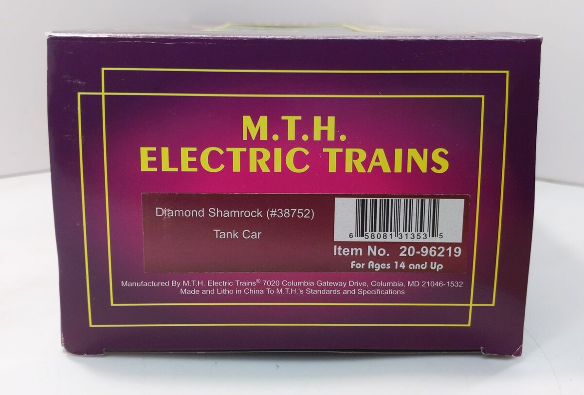 MTH 20-96219 O Diamond Shamrock Tank Car #38748