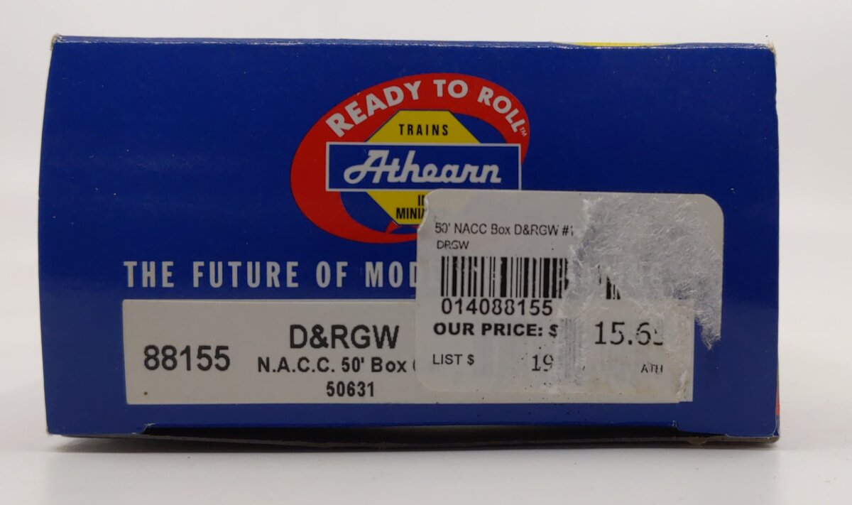 Athearn 88155 HO Scale Denver & Rio Grande Western 50' NACC Boxcar #50631