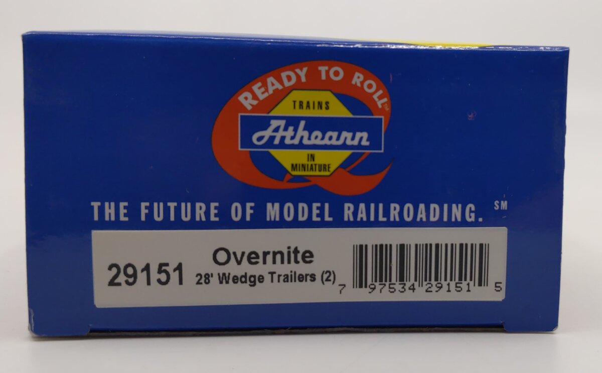 Athearn 29151 HO Overnite 28' Trailer #2 (Set of 2)