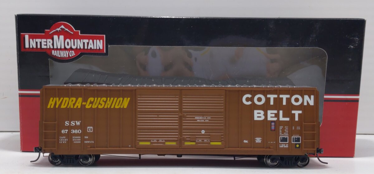 InterMountain 48302 HO Cotton Belt FMC 5283 Cubic Foot Double-Door Boxcar