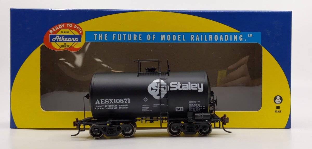 Athearn 89115 HO Scale AESX/Staley 30' NACC 8,000 Gallon Tankcar #10871