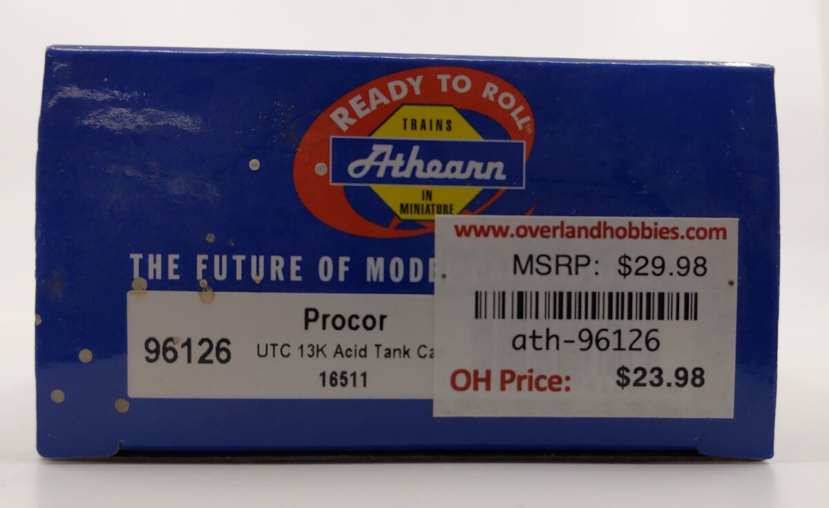 Athearn 96126 HO Procor 13,600-Gallon Acid Tank #16511 LN/Box
