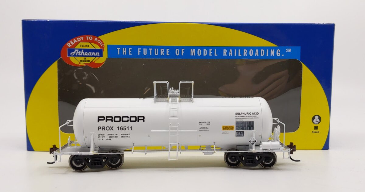Athearn 96126 HO Procor 13,600-Gallon Acid Tank #16511 LN/Box