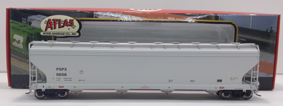Atlas 20000440 HO Scale PSPX ACF 5701 4-Bay Hopper #6658
