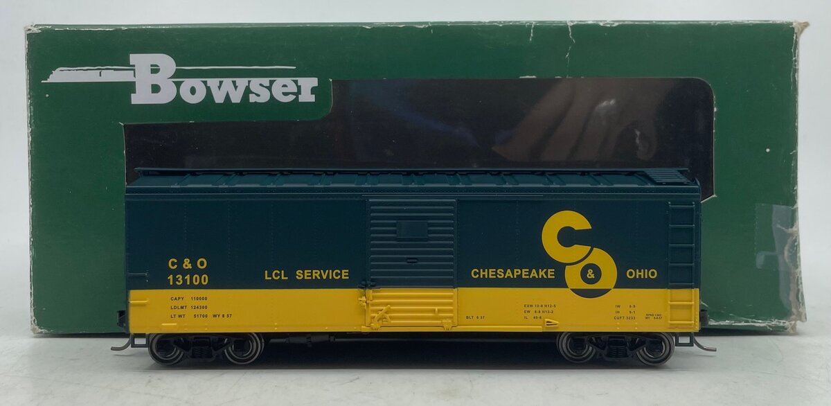 Bowser 41304 HO Scale C&O 40' Box Car #13100