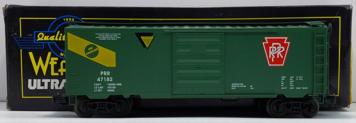 Weaver Pennsylvania Railroad Green Boxcar # 47182 (3-Rail) EX/Box