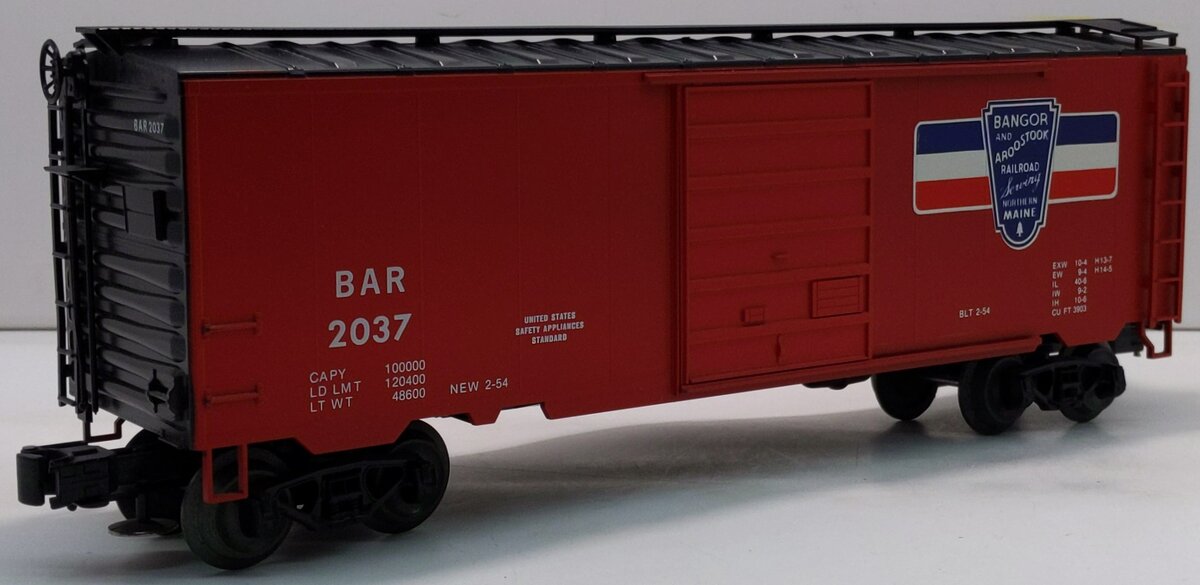 Weaver O Gauge Bangor & Aroostook Boxcar #2037 (3-Rail) EX/Box