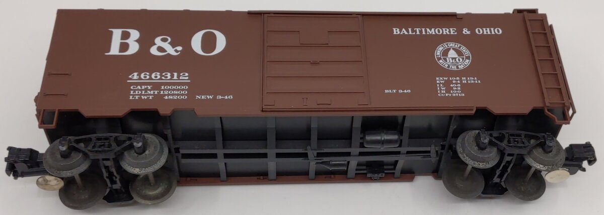 Weaver 3063 O-Gauge Baltimore & Ohio (B&O) PS-1 40' Boxcar #466312 (3-Rail) VG/Box