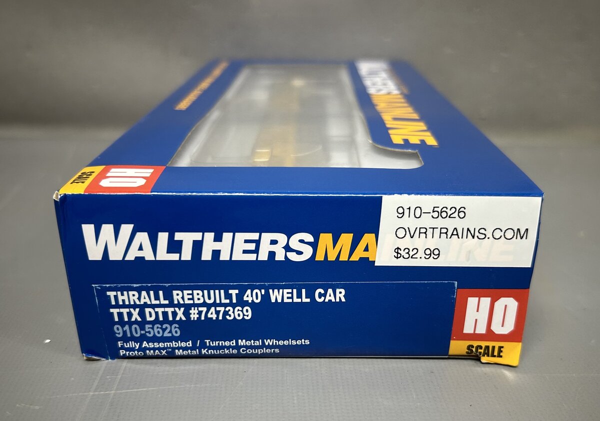 Walthers 910-5626 HO TTX Thrall Rebuilt 40' Well Car #747369