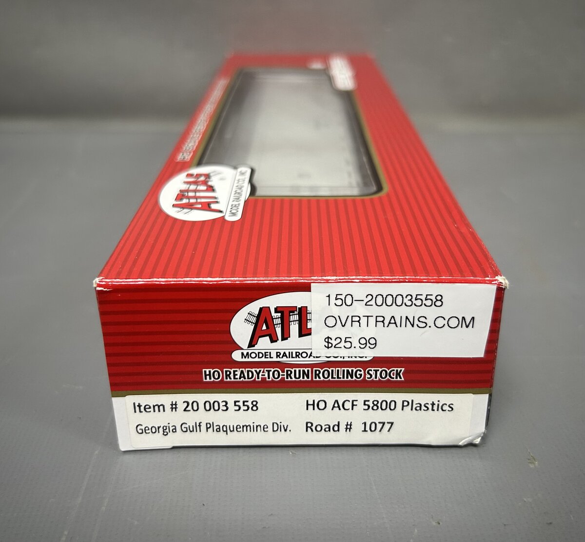 Atlas 20003558 HO Scale GGPD ACF 5800 4-Bay Covered Hopper #1077