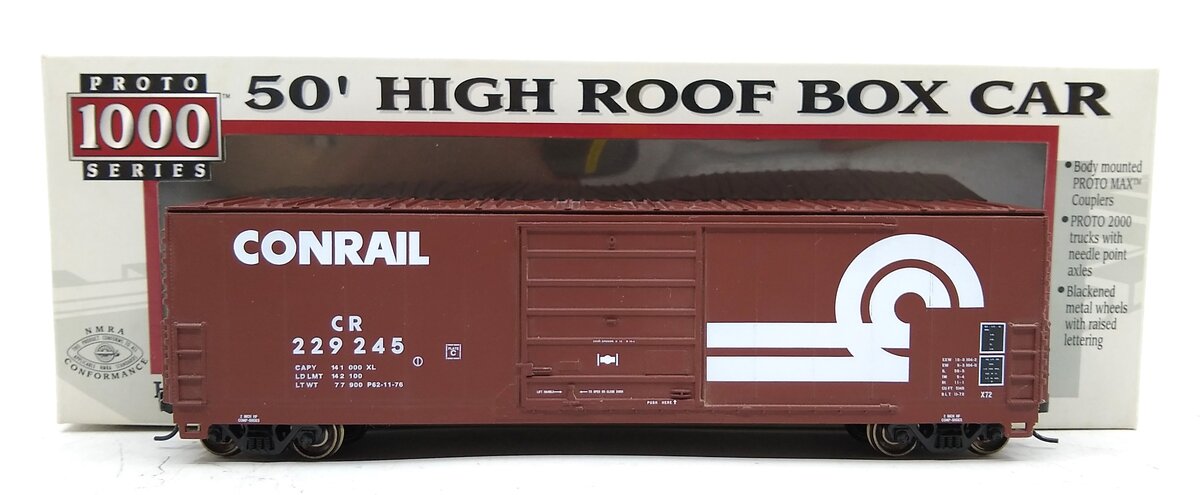 Proto 1000 920-37103 HO Conrail 50' High Roof Box Car #229245 LN/Box