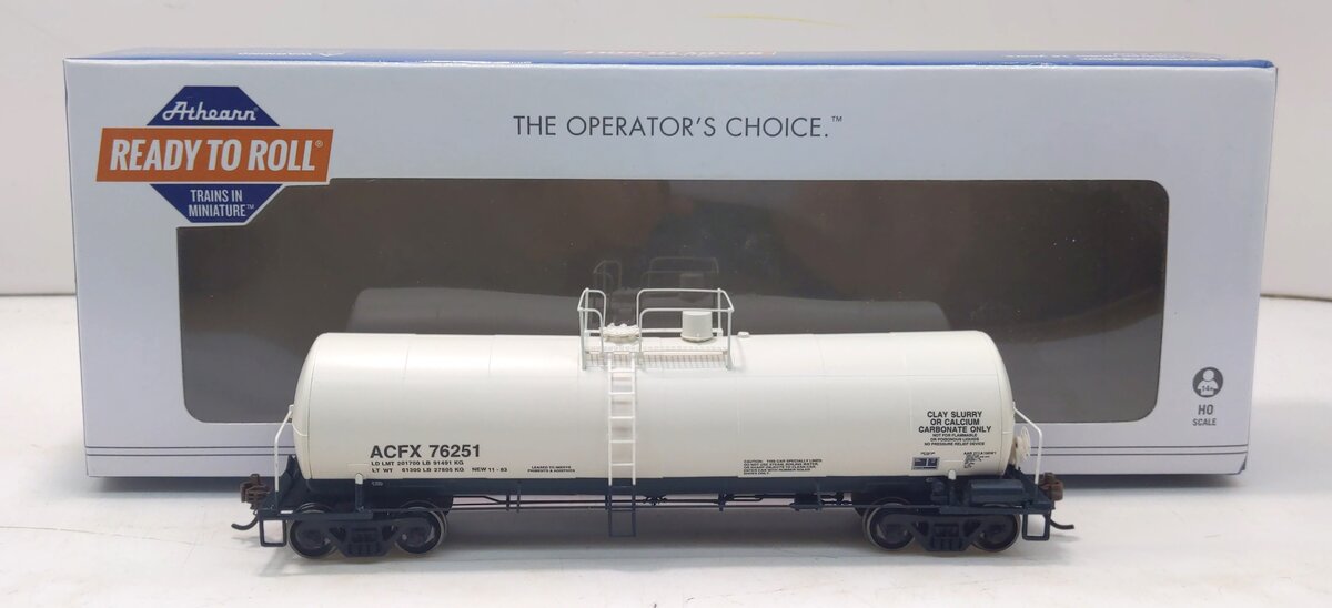 Athearn 16672 HO ACFX Ready-to-Run 16,000-Gallon Tank Car #76251