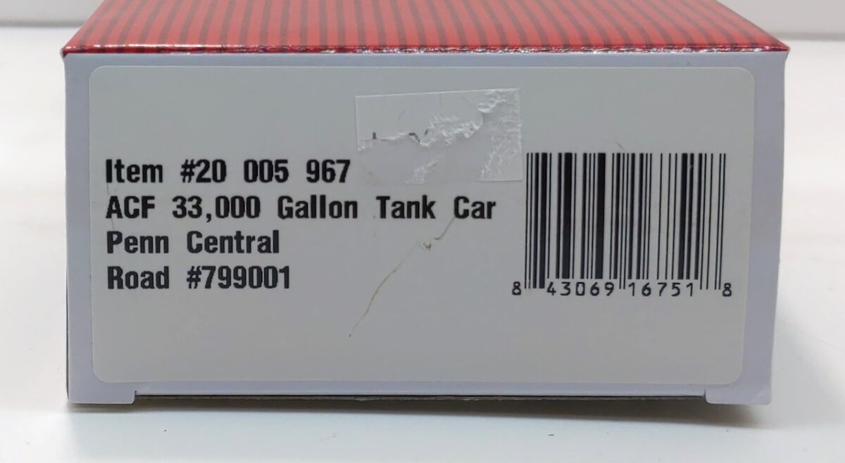Atlas 20005967 HO Penn Central ACF 33K Gallon Tank Car #799001