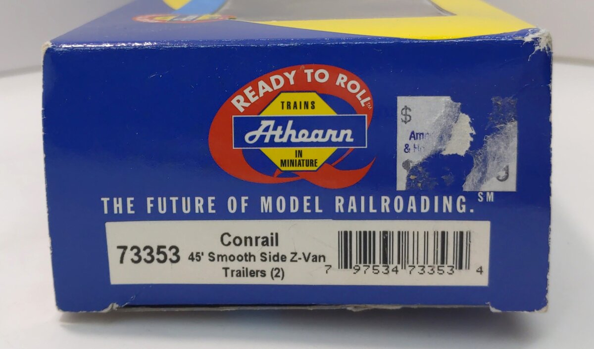 Athearn 73353 HO Conrail 45' Smooth Side Z-Van Trailers (2)
