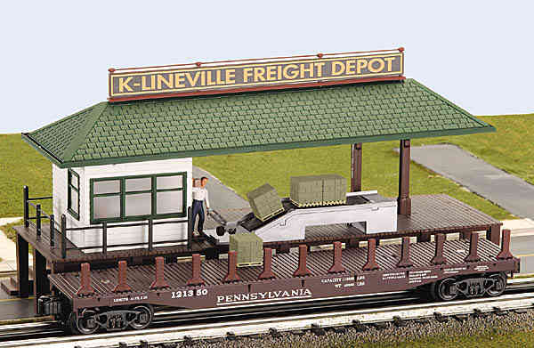 K-Line K42418 O Gauge Operating Loading Platform with Car LN/Box