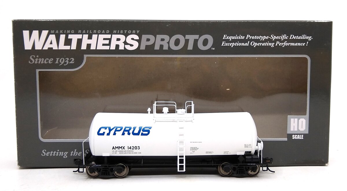 Walthers 920-100130 HO Cyprus AMMX 40' UTLX Funnel-Flow Tank Car #14203 LN/Box